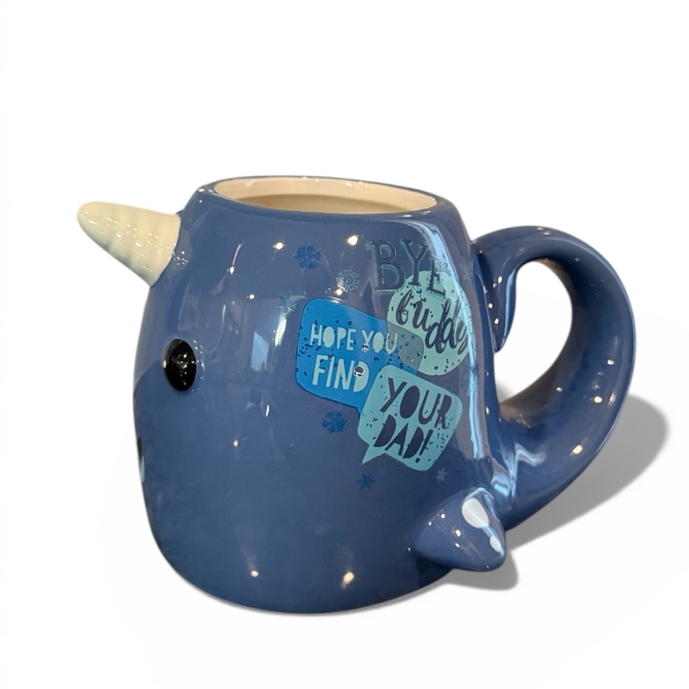 Buddy the Elf “Bye Buddy Hope You Find Your Dad” Narwhal Mug